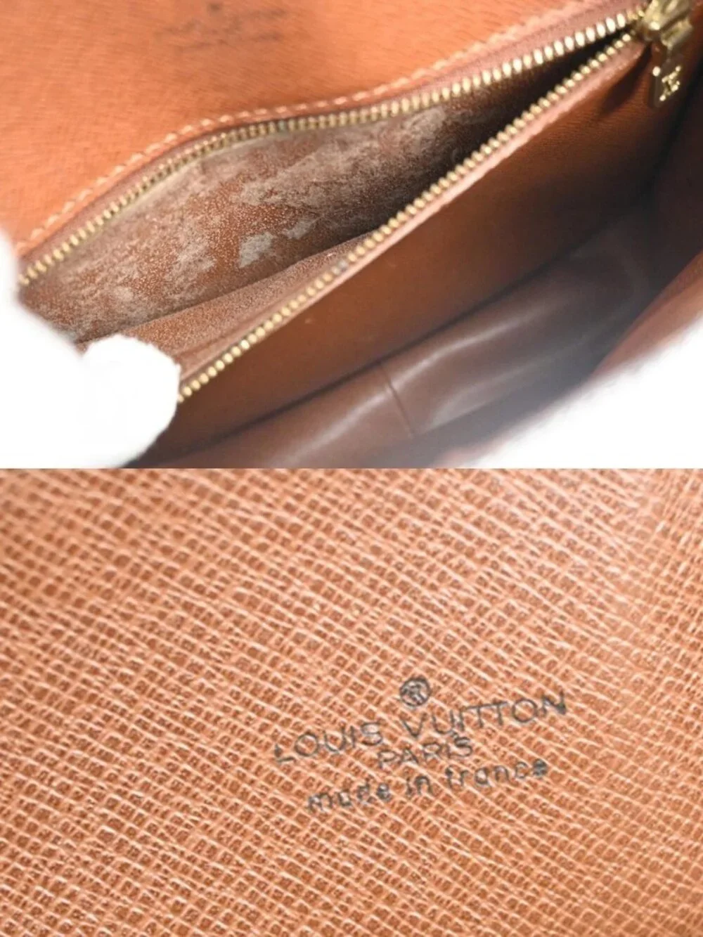 LOUIS VUITTON Saint Cloud GM Shoulder Bag Monogram Leather Brown M51242 32YH880